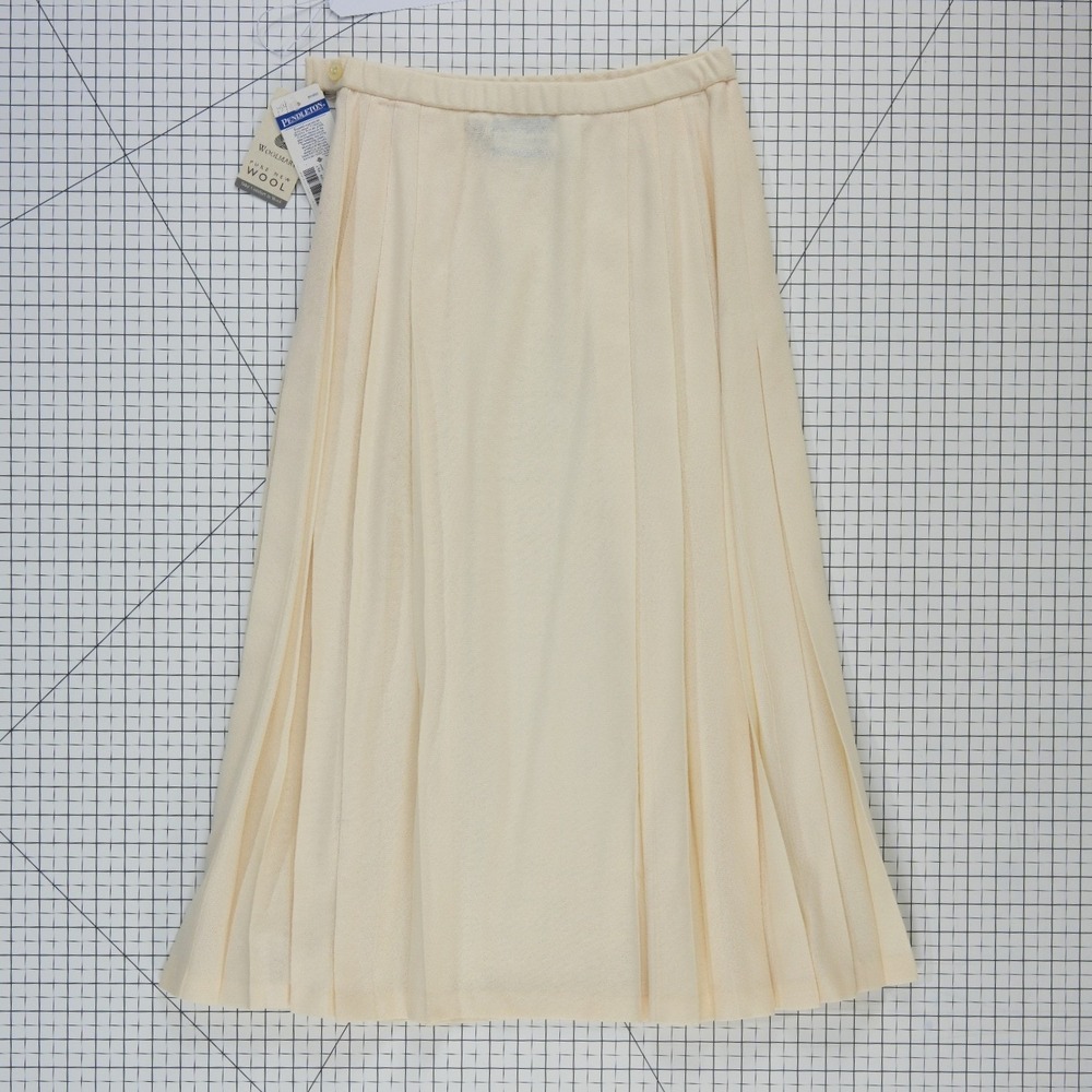 NEW Pendleton Pleated Skirt Women's Size 10 100% Virgin Wool Vintage Midi - Picture 5 of 5